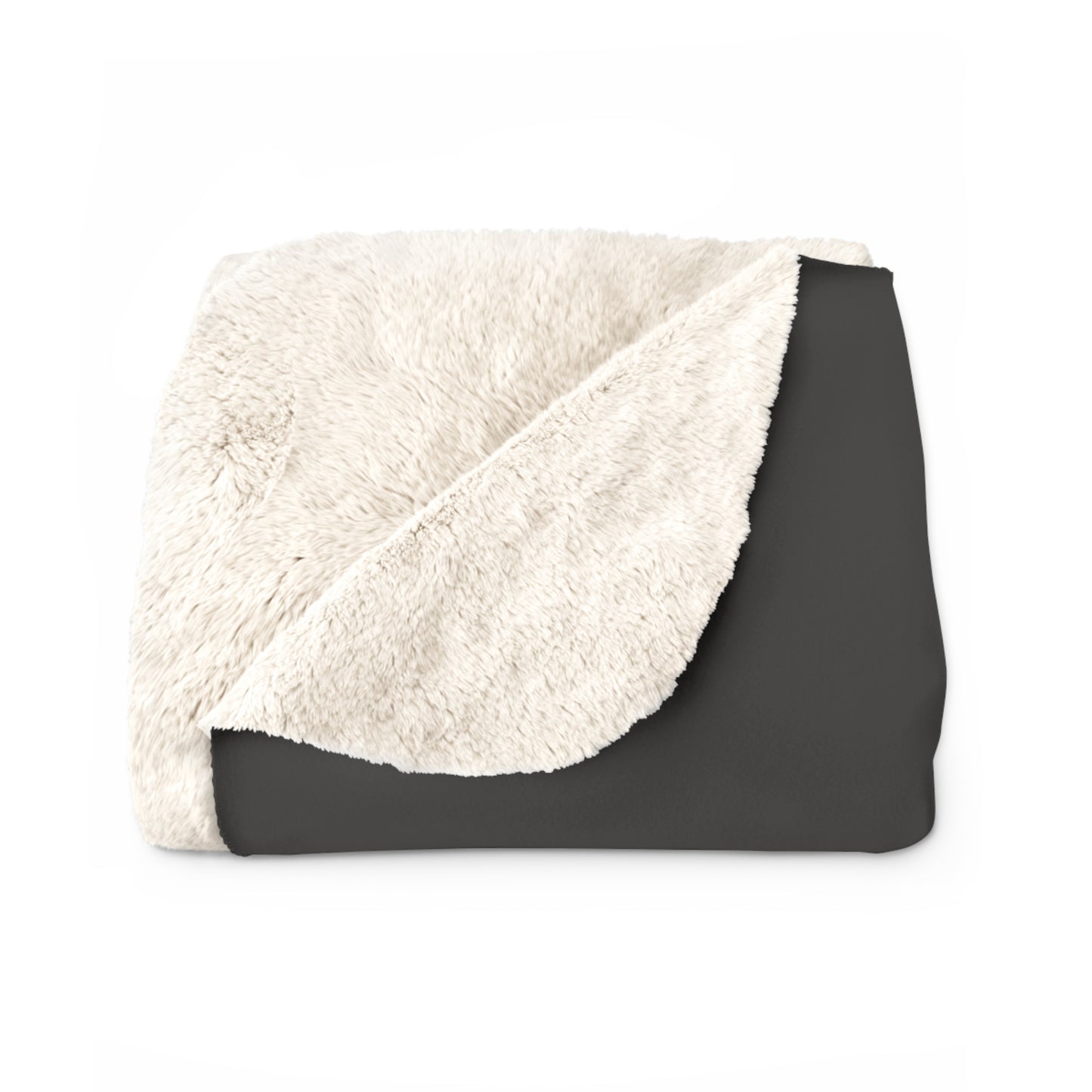 🌸 Couverture polaire Sherpa – Gris Charcoal floral