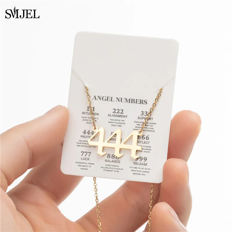 🔢 Collier Numéro d’Ange – 111 à 999 | Acier Inoxydable & Style Tendance