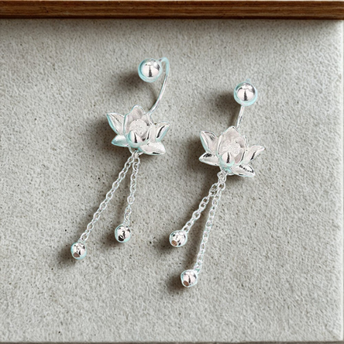 🪷 Boucles d’oreilles Lotus – Argent Sterling 925